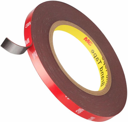 3M Attachment Tape for Stronger Bonding, Interior & Exterior Use in Automotive Areas with Double Side Acrylic Foam, Superior Adhesive, Easy to Use (12mmX4meter