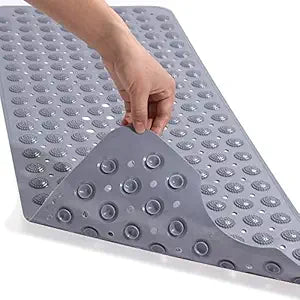 Anti Skid Mat for Bathroom Floor Bathroom Anti Slip Mat Bathtub Bath Shower Mat with Suction Cups & Drain Holes Foot Massage Scrubber for Kids & Adults Bath Mat