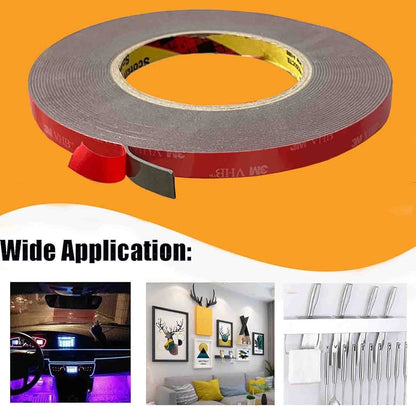 3M High Strength Double Side Bonding Tape for Plastic, Metal, Interior & Exterior Use, Multiple Surface Acrylic Adhesive (12mmX5m, 1 Roll+Primer)