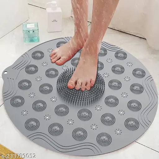 Bath mat Round Bathroom Floor mats Anti Slip mat for Rubber mat Bathroom Shower Foot Massager mat Non Slip Grip Suction Cups mat Bath for Bathroom