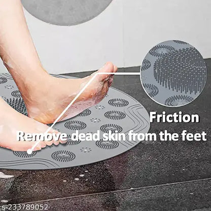 Bath mat Round Bathroom Floor mats Anti Slip mat for Rubber mat Bathroom Shower Foot Massager mat Non Slip Grip Suction Cups mat Bath for Bathroom