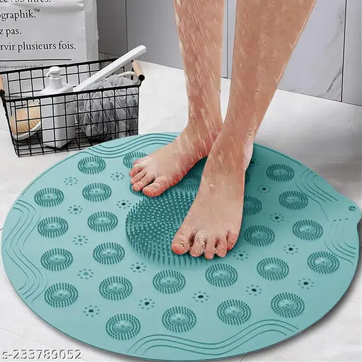 Bath mat Round Bathroom Floor mats Anti Slip mat for Rubber mat Bathroom Shower Foot Massager mat Non Slip Grip Suction Cups mat Bath for Bathroom